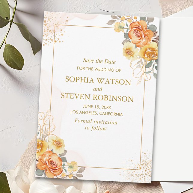 Save The Date Sophisticated spring wedding with orange blossoms (Créateur téléchargé)