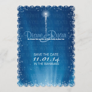 Save The Date Souhait sur un mariage de rêve d'étoile