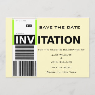 Save The Date Soumission de bagages à l'aéroport Thème Mariage E
