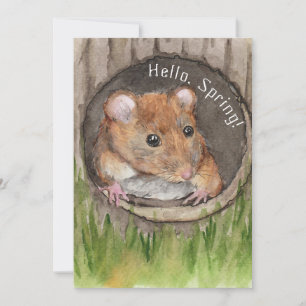 Save The Date Souris rustique aquarelle
