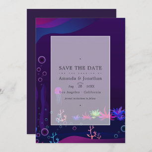 Save The Date Sous la mer Photo Mariage nautique