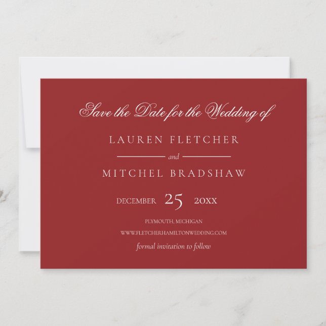 Save The Date Sous le Mariage de Noël Mistletoe (Devant)