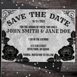 Save The Date Spirit Board Gothique Halloween Mariage ou douche