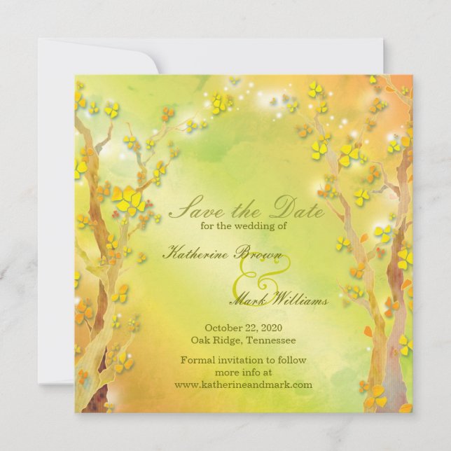 Save The Date Spring Delight Bohemian Wedding Enregistrer la dat (Devant)