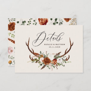 Save The Date Stade terre cuite rouille fleurie élégant budget m