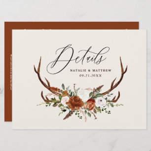 Save The Date Stade terre cuite rouille fleurie élégant budget m