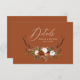 Save The Date Stag terre cuite botanique mariage élégant