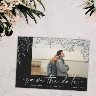 Save The Date Standard - Avec suivi | Moderne Gris pour toujours