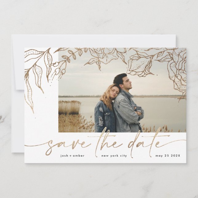 Save The Date Standard - Avec suivi | Moderne White Forever Phot (Devant)