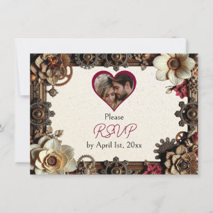 Save The Date Steampunk Gothique Mariage à thème RSVP