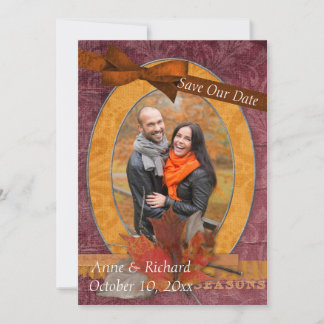 Save The Date Striking Mariage de automne Photo Enregistrer la d