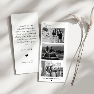 Save The Date Strip de photo de demande demoiselle d'honneur Pho