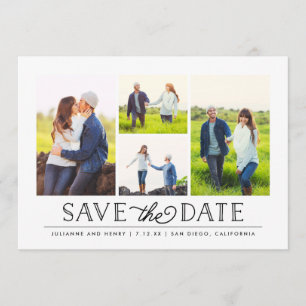 Save The Date Style blanc 4 photo Enregistrer la date