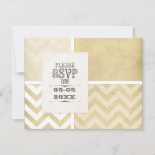 Save The Date Style d'affiche de cirque - Ombre Chevron Stripe Z