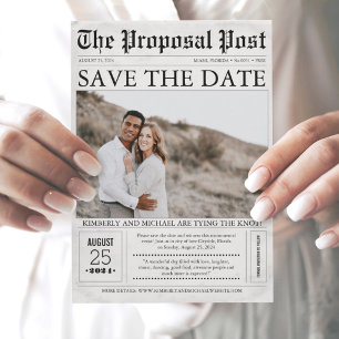 Save The Date Style de journal amusant Enregistrer la date Photo