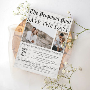 Save The Date Style de journal amusant Enregistrer la date Photo