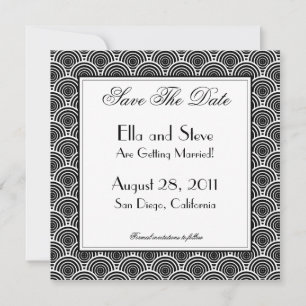 Save The Date Style Deco Carré
