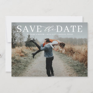 Save The Date Style Loisir Moderne Mélange Typographie Superpose