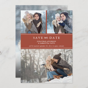 Save The Date Style moderne photo Collage en terre cuite