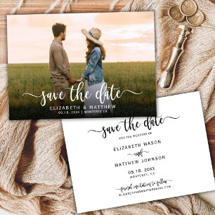Save The Date Style moderne typographie Script Un Mariage photo