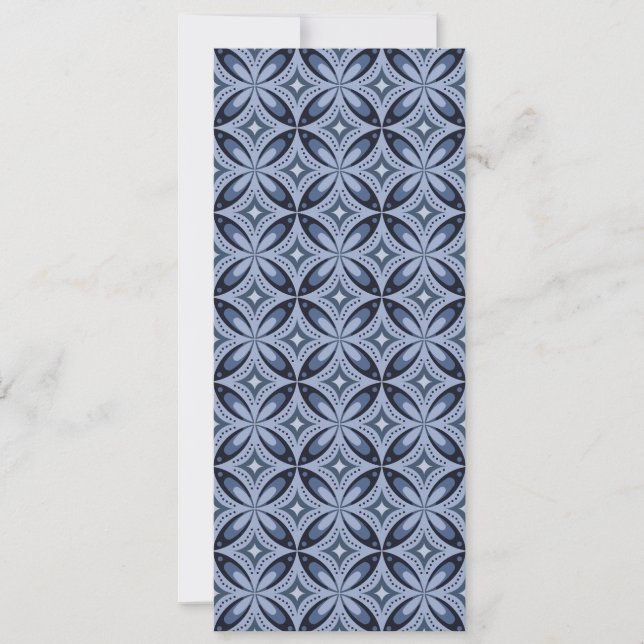 Save The Date Style rétro Motif géométrique bleu (Devant)