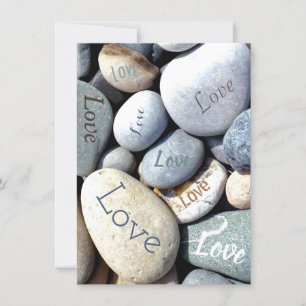 Save The Date Stylé Rustique romantique inhabituel amour galets