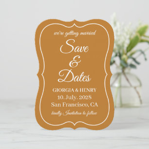 SAVE THE DATE STYLE SIMPLE MODERNE MINIMALISTE JAUNE MOUTARDE