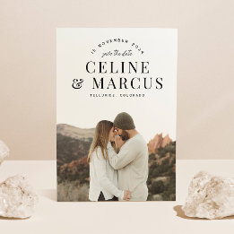 Save The Date Style simple photo complète double face