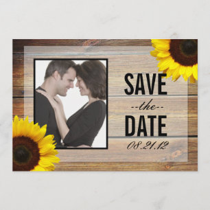 Save The Date Sunflower Enregistrer l'invitation Date