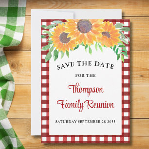 Save The Date Sunflower Reunion familiale