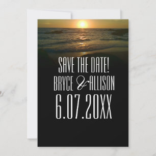 Save The Date Sunset Beach Wedding Enregistrer la date