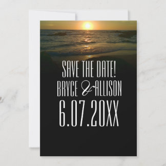 Save The Date Sunset Beach Wedding Enregistrer la date