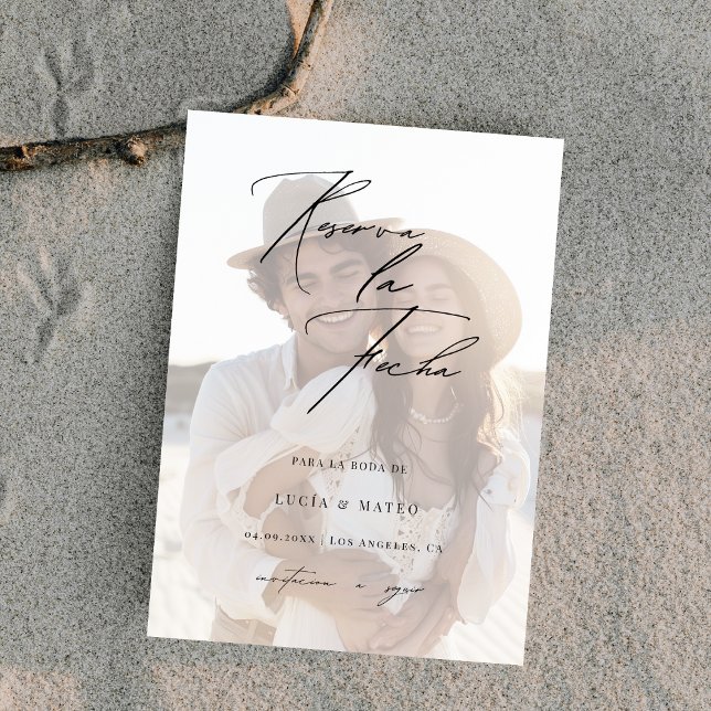 Save The Date Superposition de photo simple de réservation de da (Créateur téléchargé)