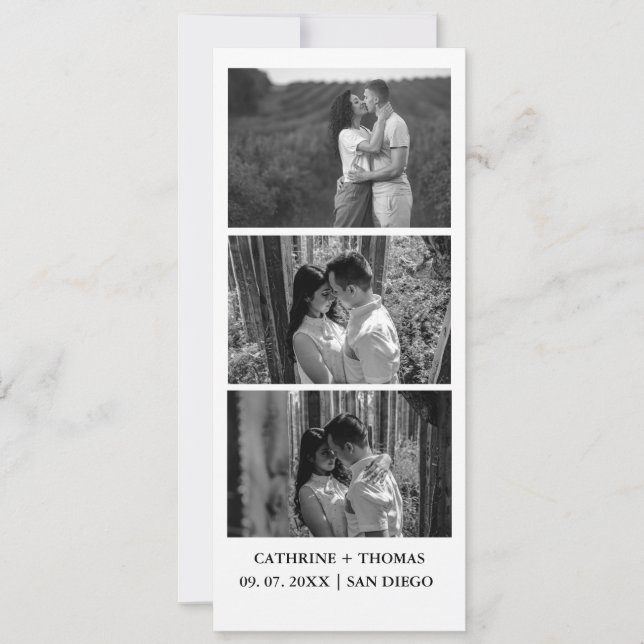 Save The Date Superposition pour photomaton de mariage minimalis (Devant)