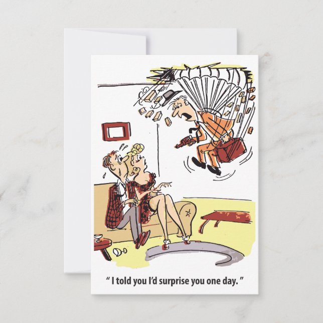 Save The Date Surprise Soudaine, Parachutiste, Drôle (Devant)