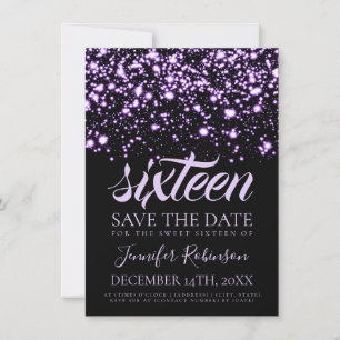 Save The Date Sweet 16 Anniversaire Enregistrer La Date Violet G