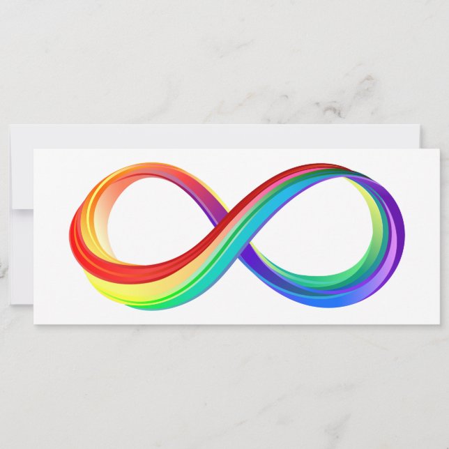 Save The Date Symbole d'infinité arc-en-ciel stratifié (Devant)