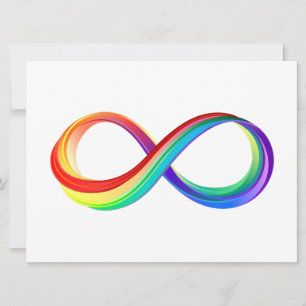 Save The Date Symbole d'infinité arc-en-ciel stratifié