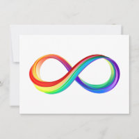 Symbole d'infinité arc-en-ciel stratifié