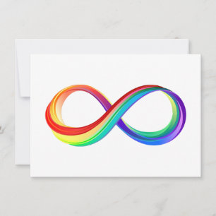 Save The Date Symbole d'infinité arc-en-ciel stratifié