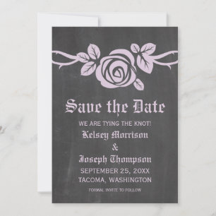 Save The Date Tableau de bord Lilac Rose Enregistrer l'Invitatio