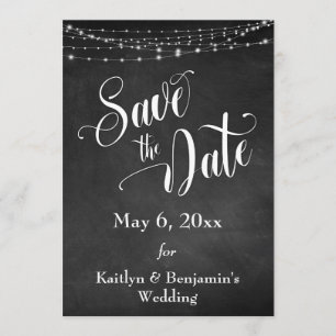 Save The Date Tableau de bord, Lumières blanches et script, Enre