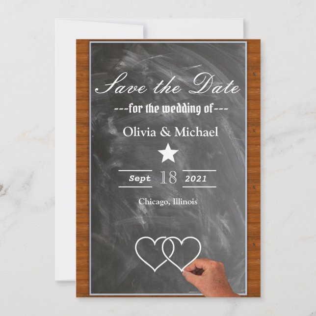 Save The Date Tableau noir (Devant)