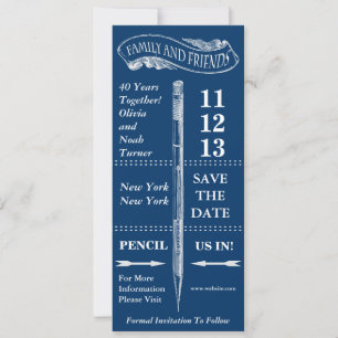 Save The Date Tableau Noir Vintage Faire Part Anniversaire