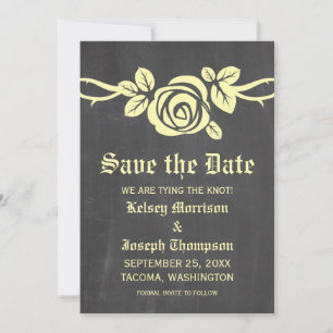 Save The Date Tableau rouge rose jaune Enregistrer la date Invit