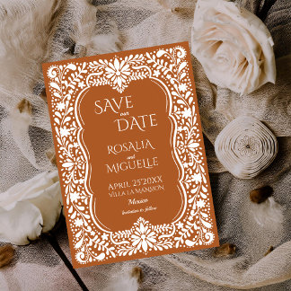 Save The Date Talavera terre cuite mariage mexicain