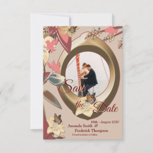 Save The Date Tan - Marsala Vin & torsion de teintes roses