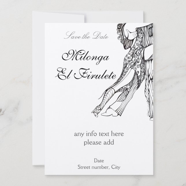 Save The Date Tango Milonga (Devant)