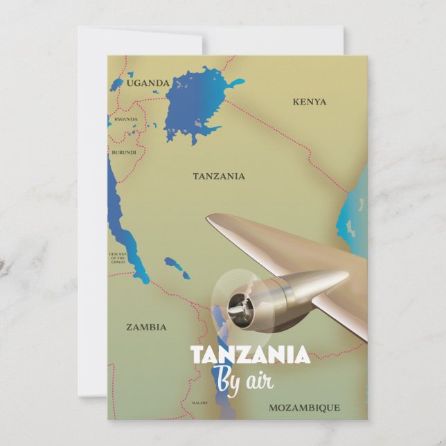 Save The Date Tanzanie par avion (Devant)
