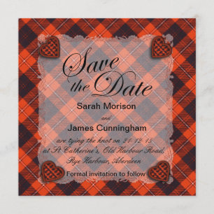 Save The Date Tartan écossais de clan de Cunningham - plaid